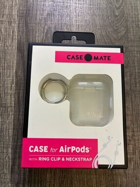 case-mate Iridescent Glitter AirPods Case with Gold Ring